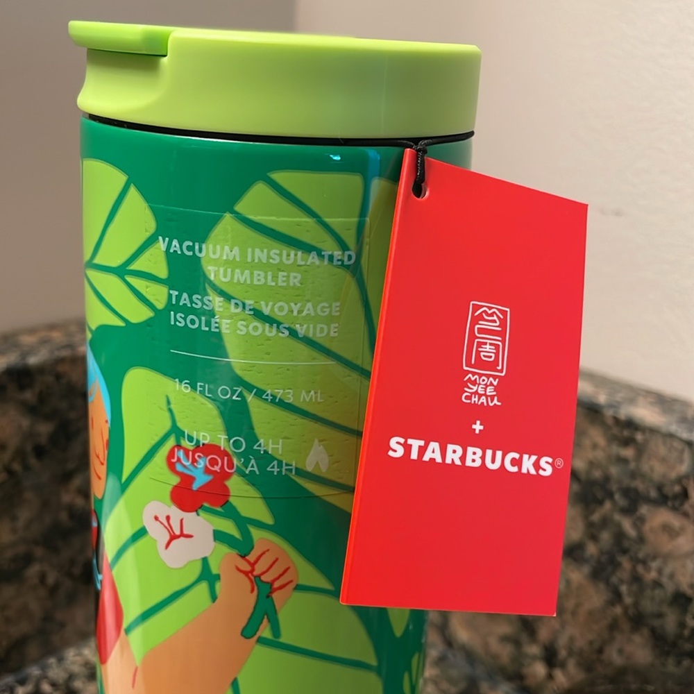 Starbucks Limited Edition Monyee Chau Artist 16oz Stainless Hot/Cold Tumbler NWT - Picture 4 of 11